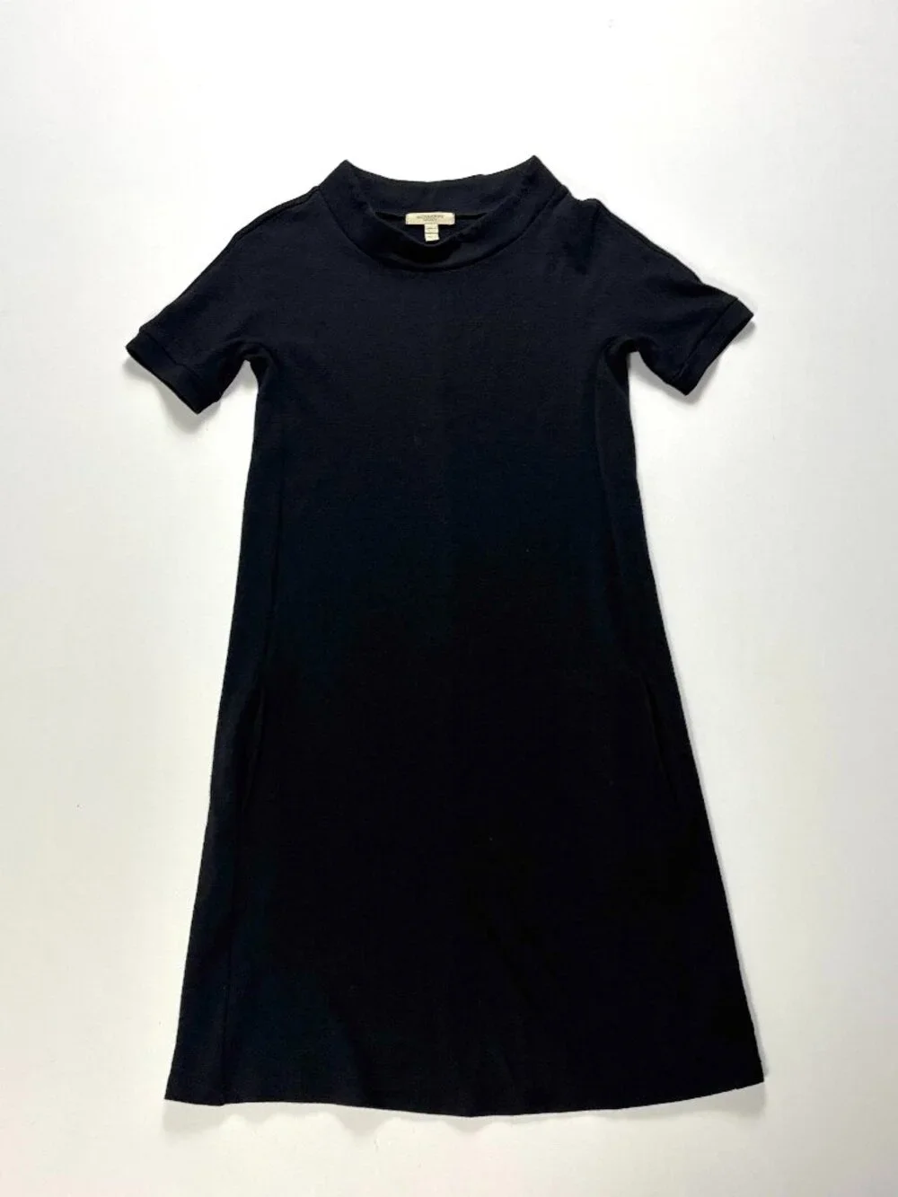 Vintage Burberry London Womens Wool Short Sleeve Dress Black Sz 2 (Tag 4) Poland